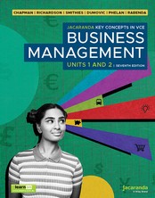 JACARANDA KEY CONCEPTS IN VCE BUSINESS MANAGEMENT U1&2 (7TH ED) (INCL. BOOK & DIGITAL)