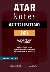 ATAR NOTES TOPIC TESTS ACCOUNTING VCE UNITS 3&4 (2025-2027)